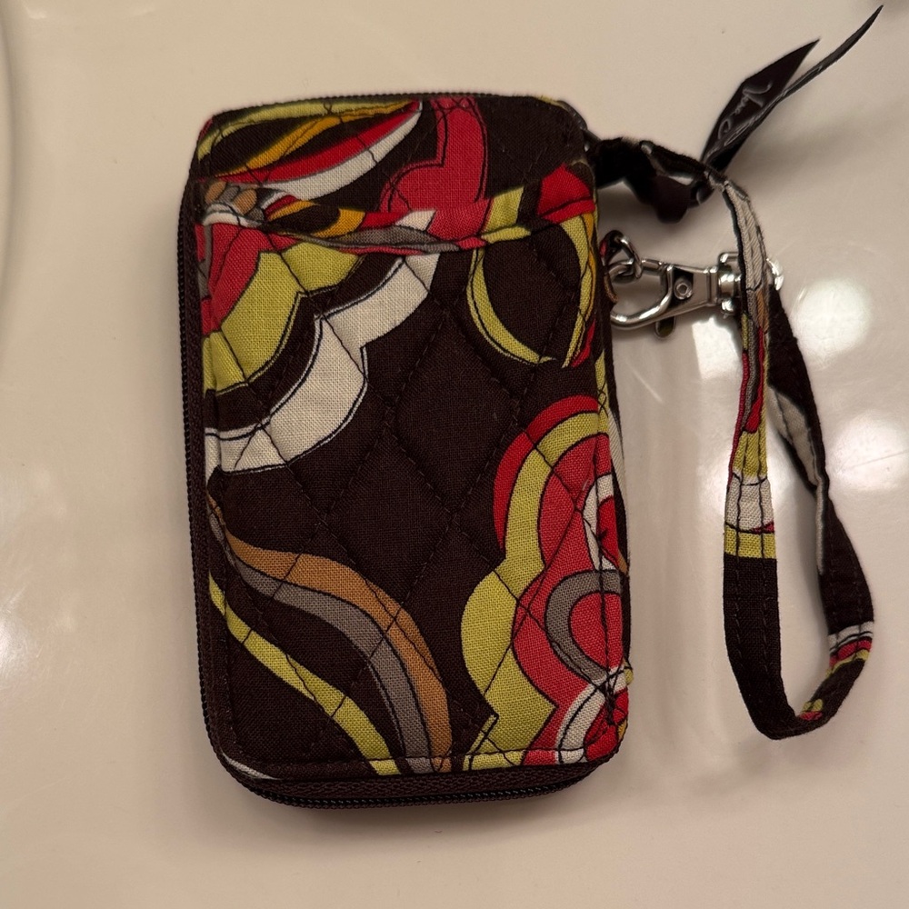Vera Bradley Brown and Pink Phone Wristlet